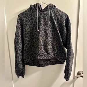 Abercrombie & Fitch Black and Gray Hoodie